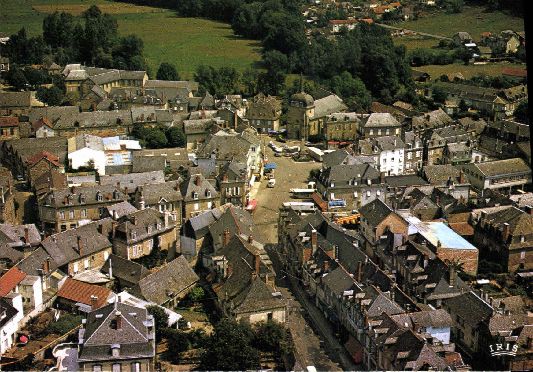 CPSM Correze En Avion Au Dessus D'Objat Vue Partielie