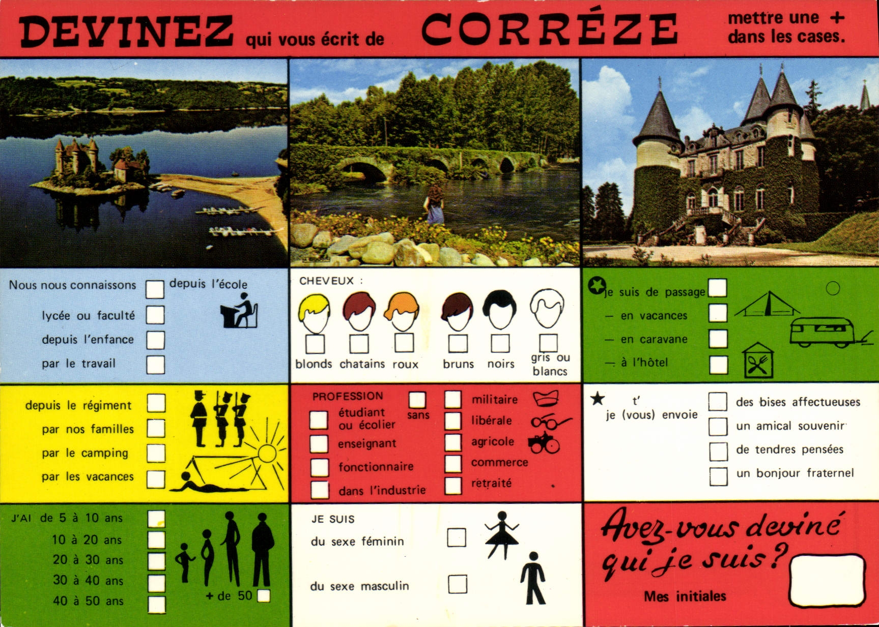 CPSM Correze Ce Department Est Coupe De avez-vous deviné qui je suis ?