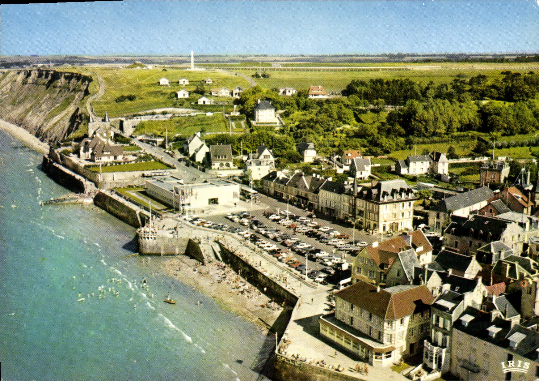 CPSM Arromanches Les Bains Port Du Debarquement Vue Aerienne