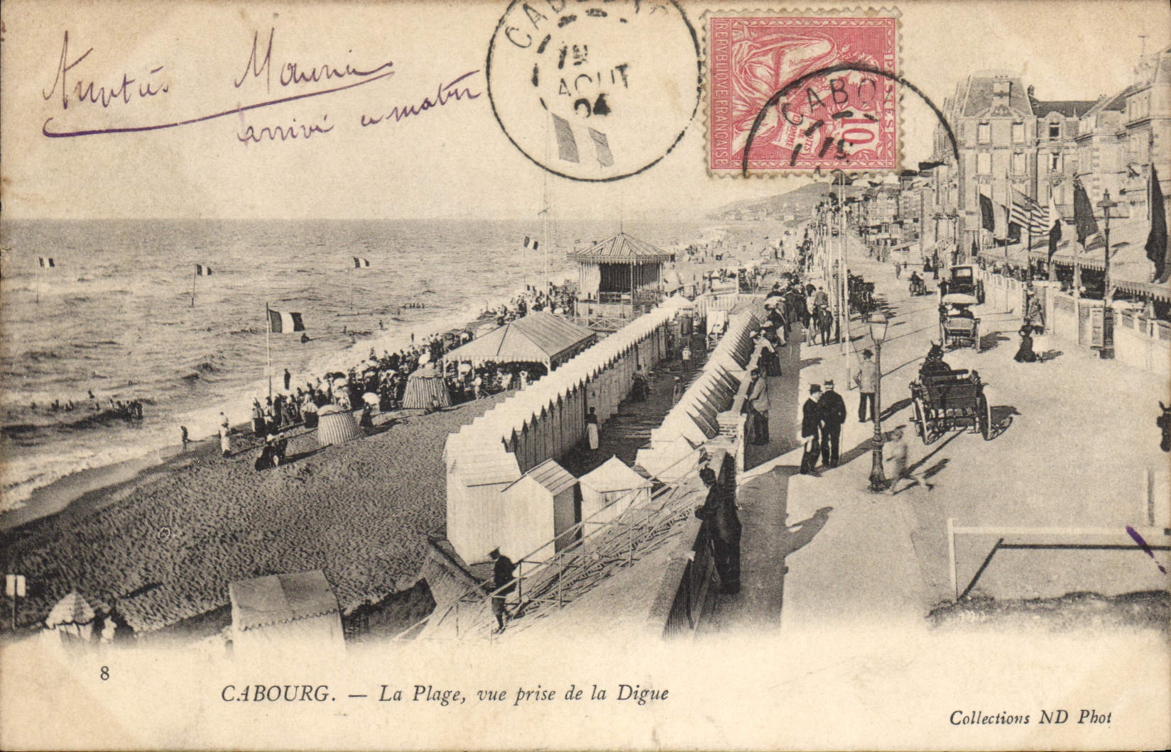 CPA Cabourg La Plage Vue Prise De La Digue