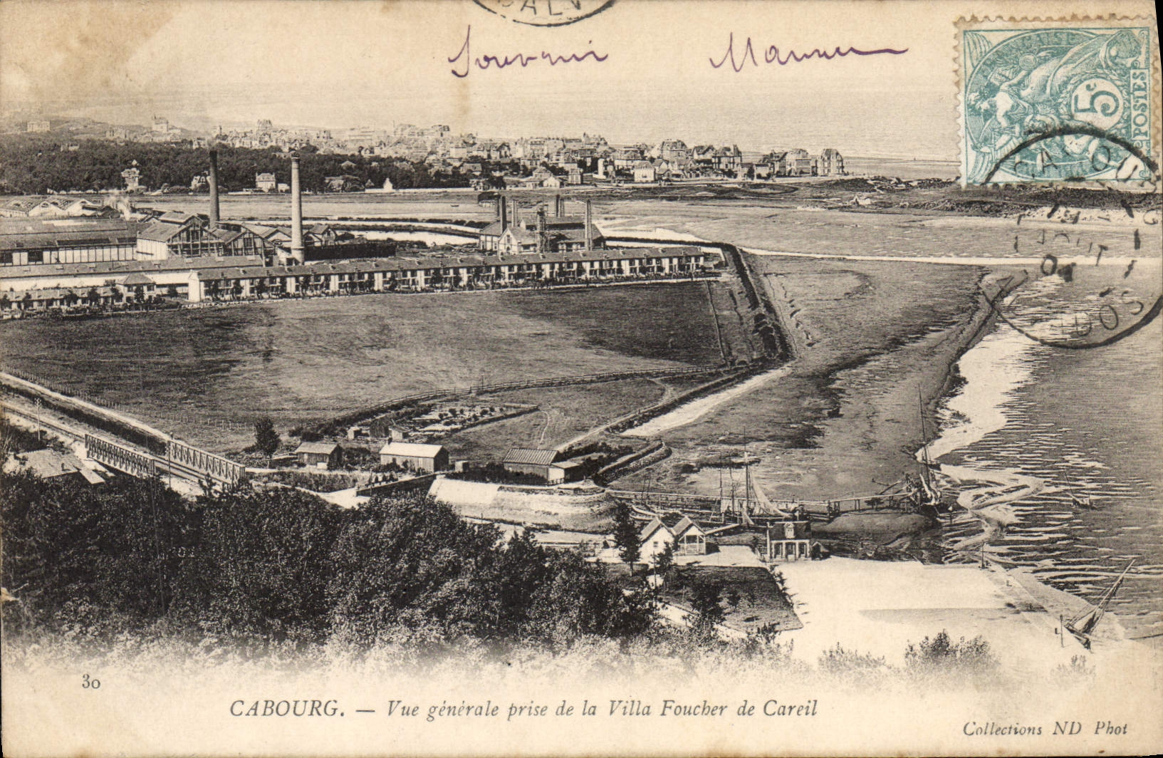 CPA Cabourg Vue Generale Prise De La Villa Foucher De Careil
