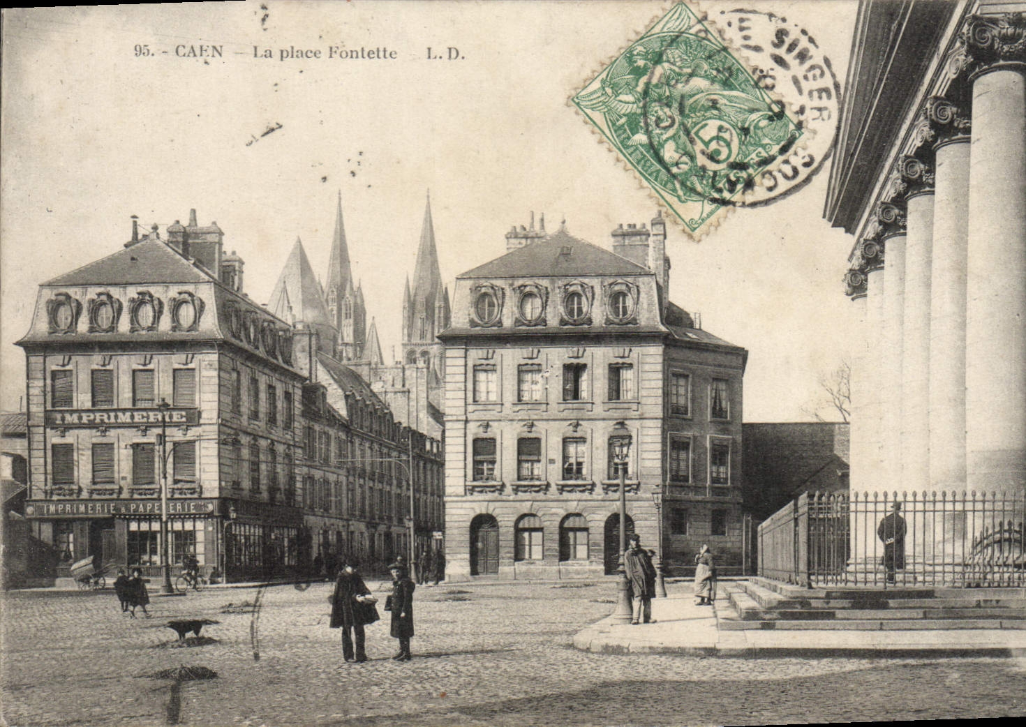 CPA Caen La Place Fontette