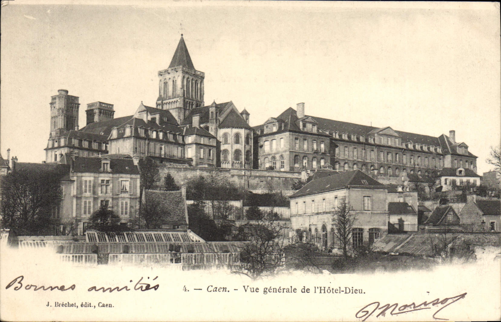 CPA Caen Vue Generale De I'Hotel Dieu