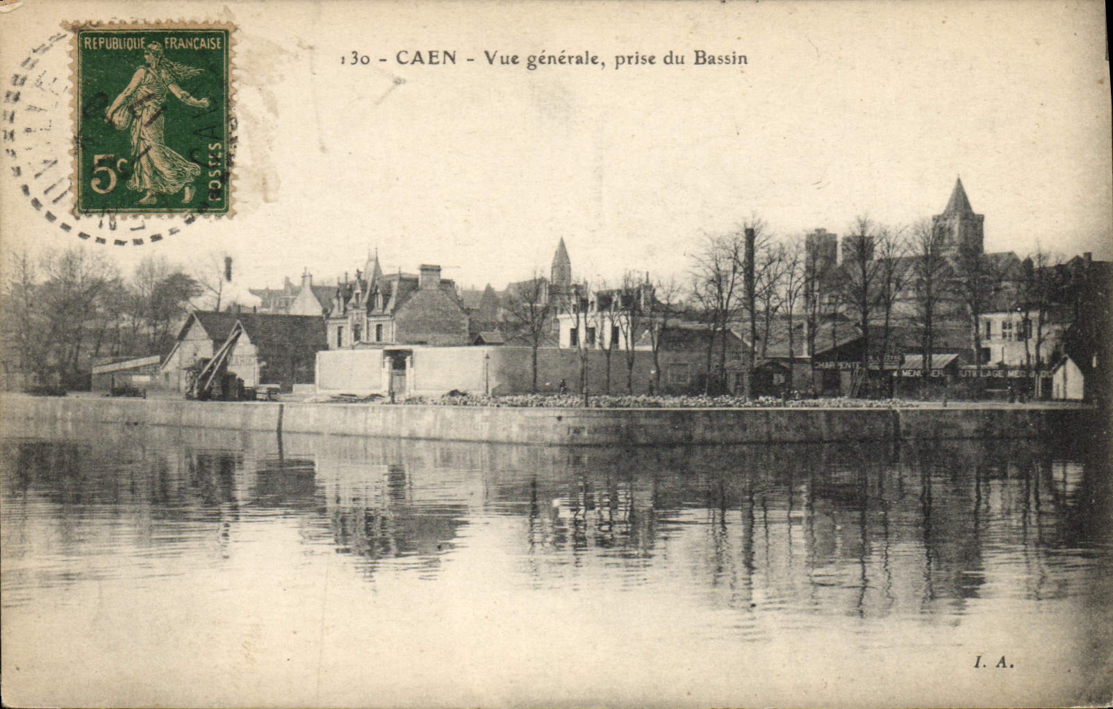 CPA Caen Vue Generale Prise Du Bassin