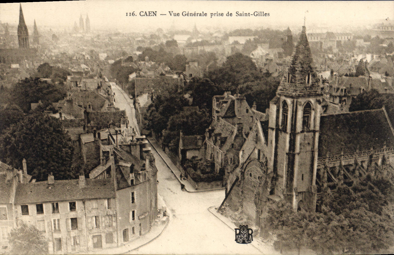 CPA Caen Vue Generale Prise De Saint Gilles