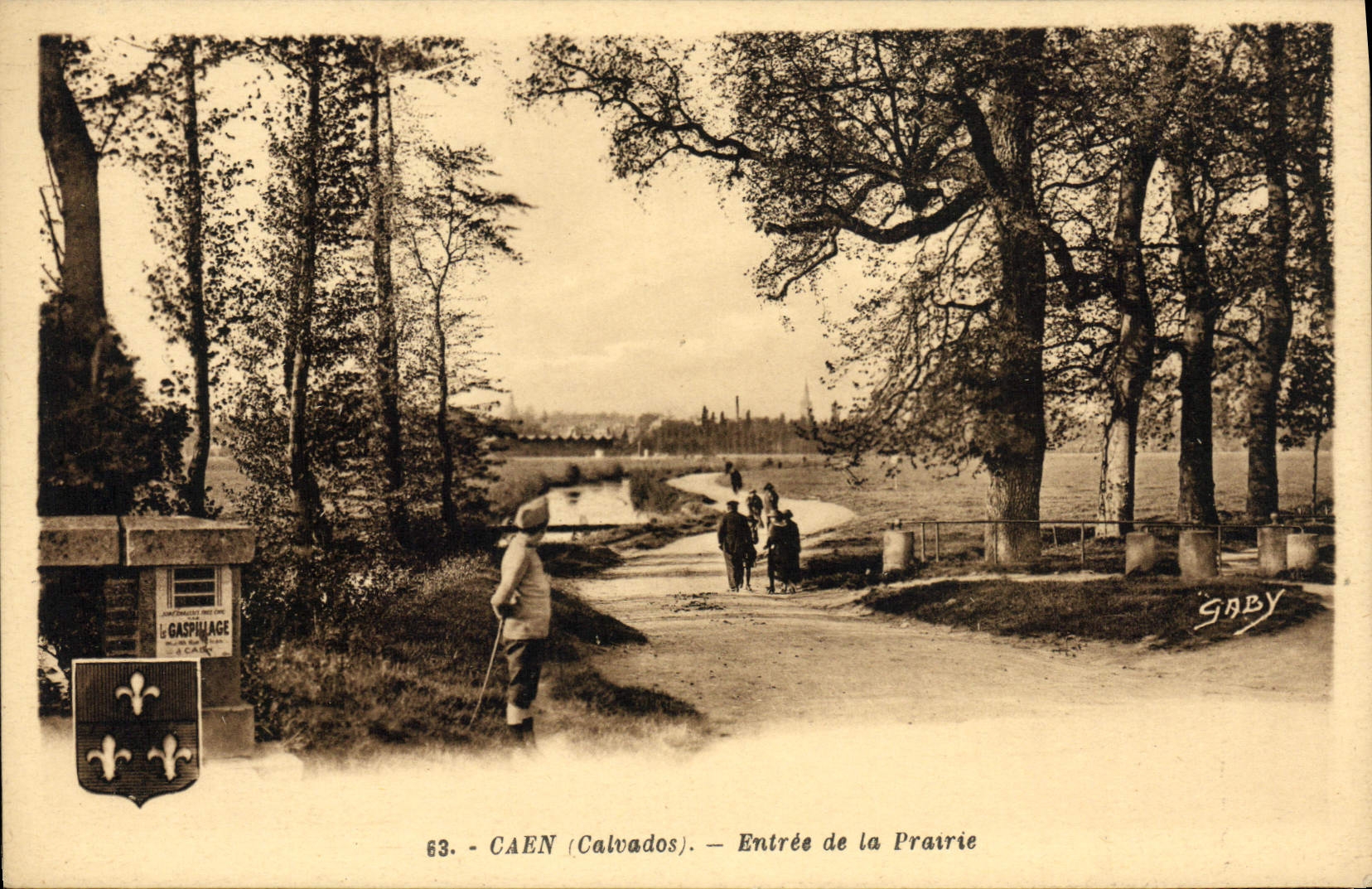 CPA Caen Entree De La Prarrie