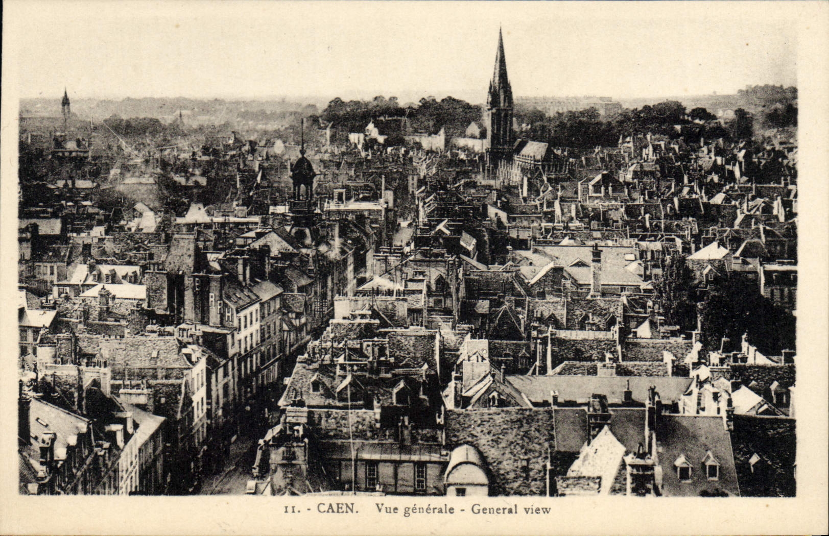 CPA Caen Vue Generale