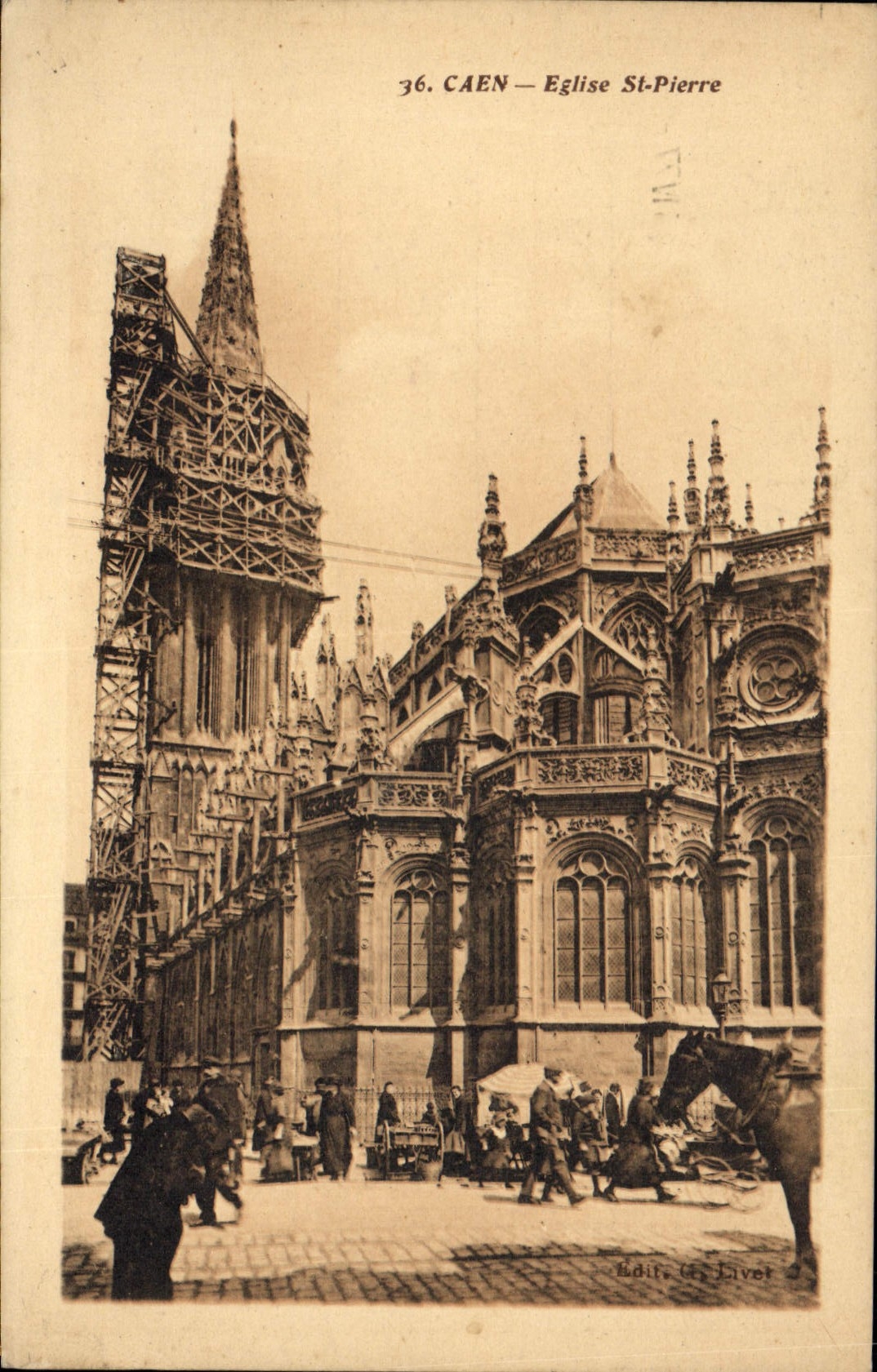 CPA Caen Eglise St Pierre