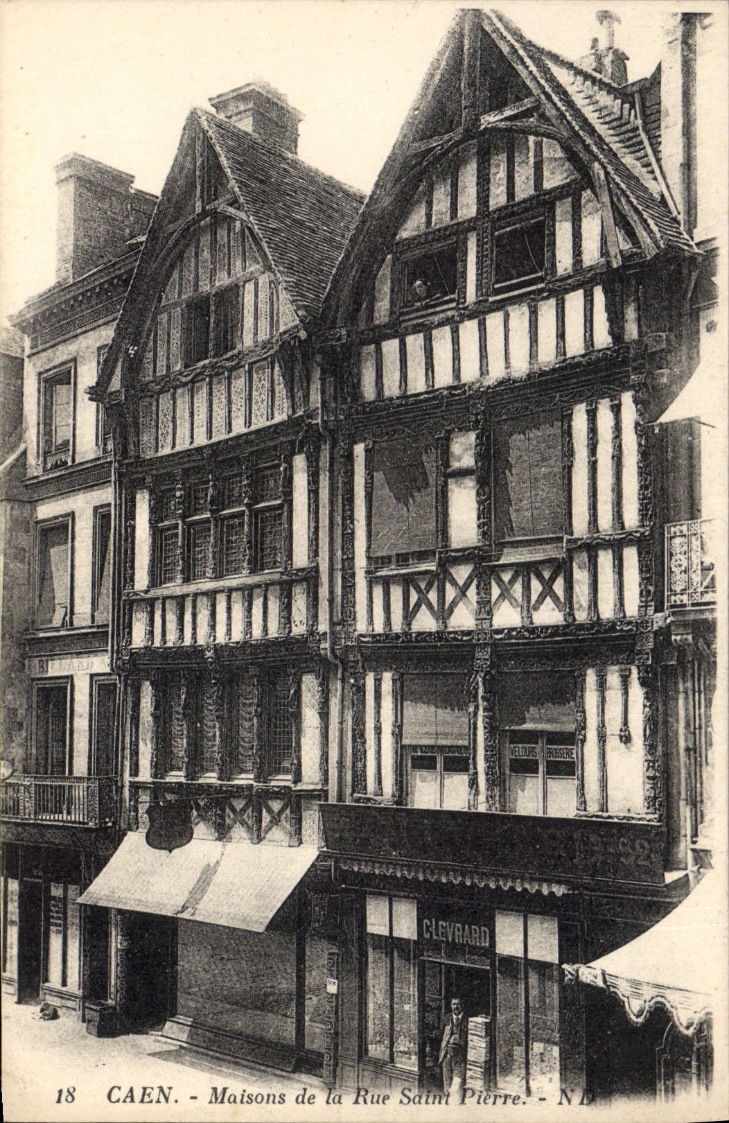 CPA Caen Maisons De La Rue Saint Pierre