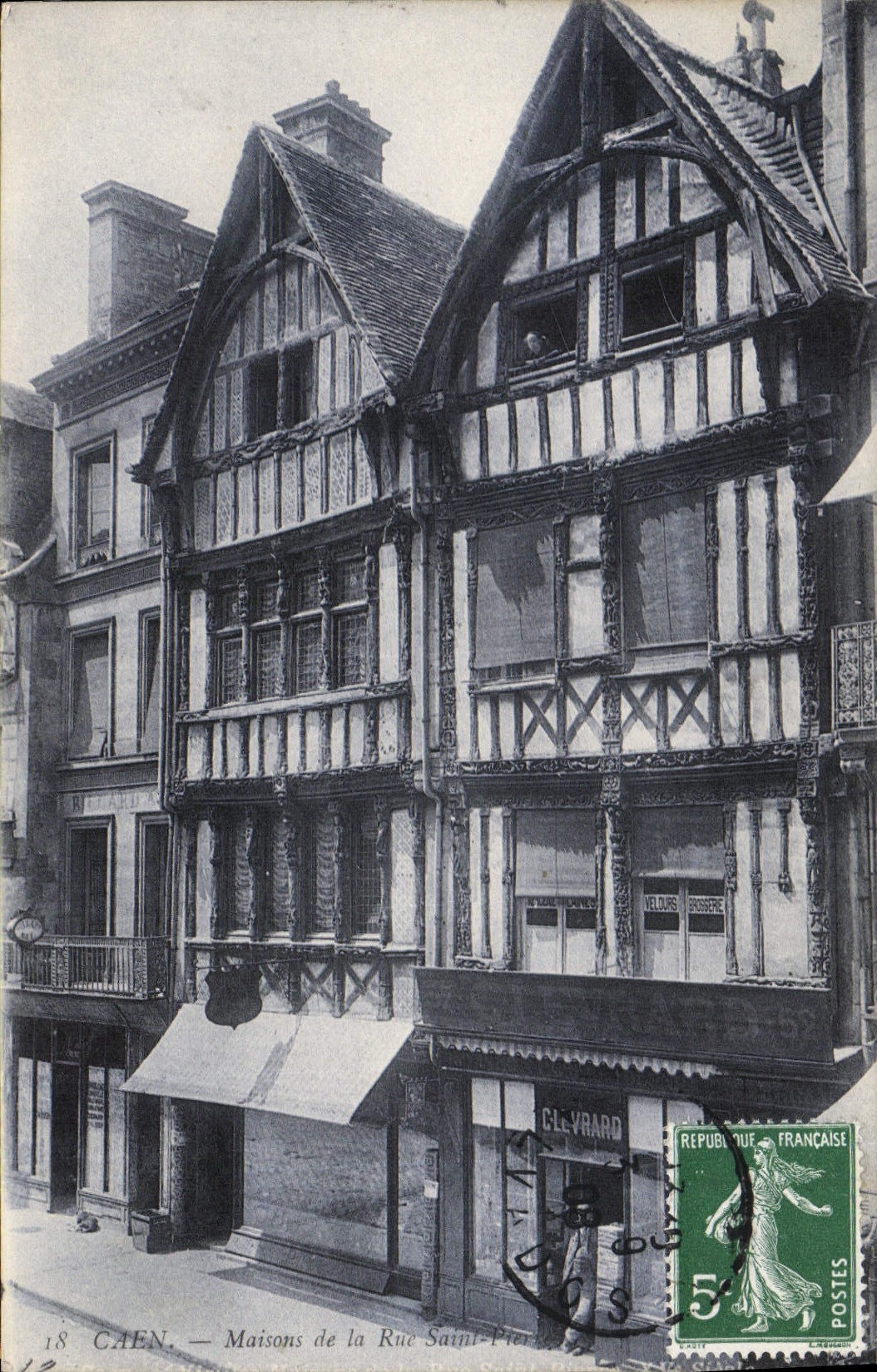 CPA Caen Maisons De La Rue Saint Pierre