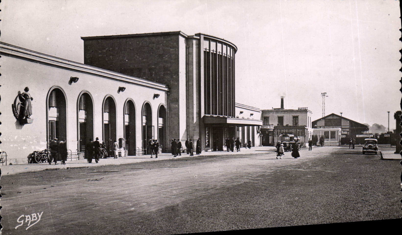 CPA Caen La Gare De I'Etat