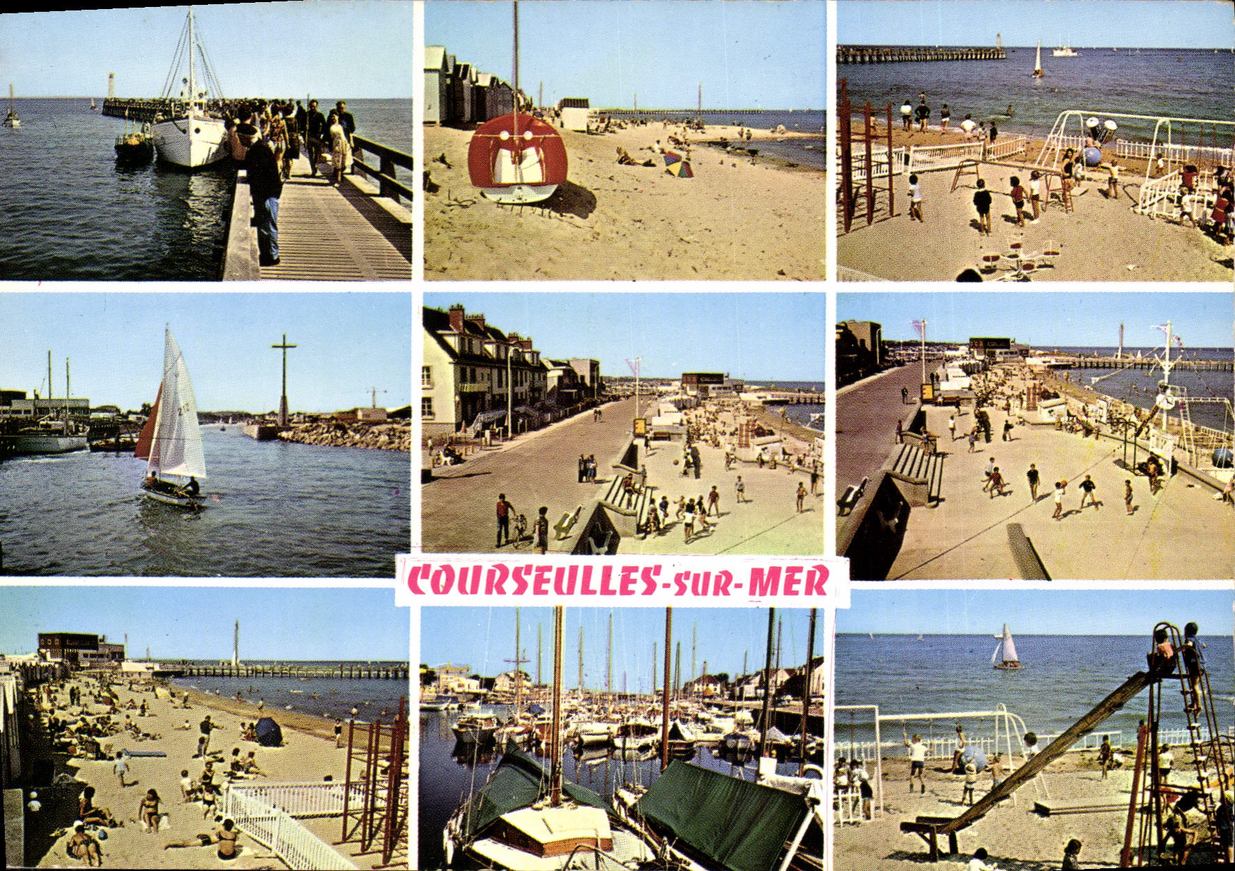 CPSM Courseulles Sur Mer La Jetee La Plage club Mickey