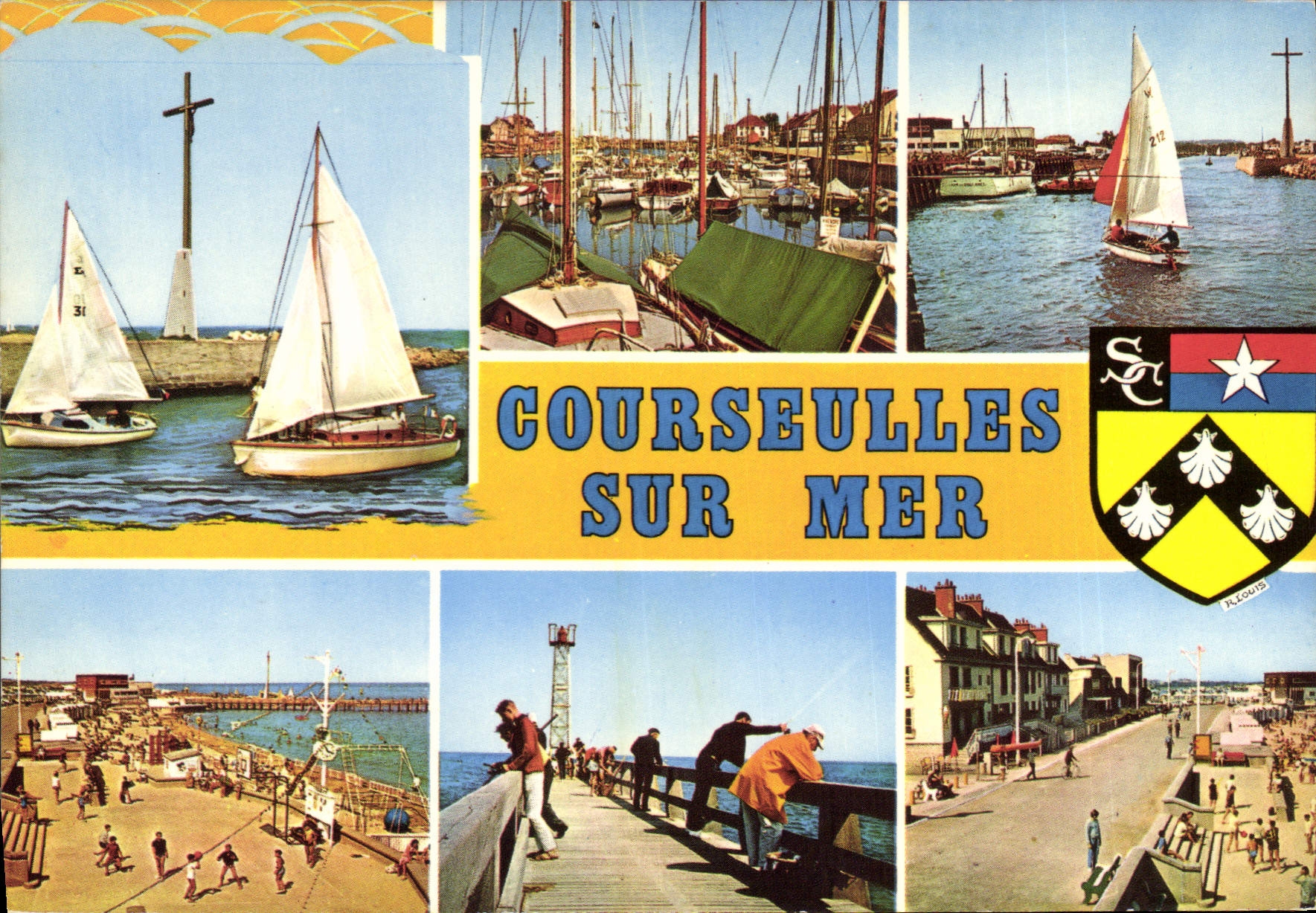 CPSM Courseulles Sur Mer La Plage Et Le Port