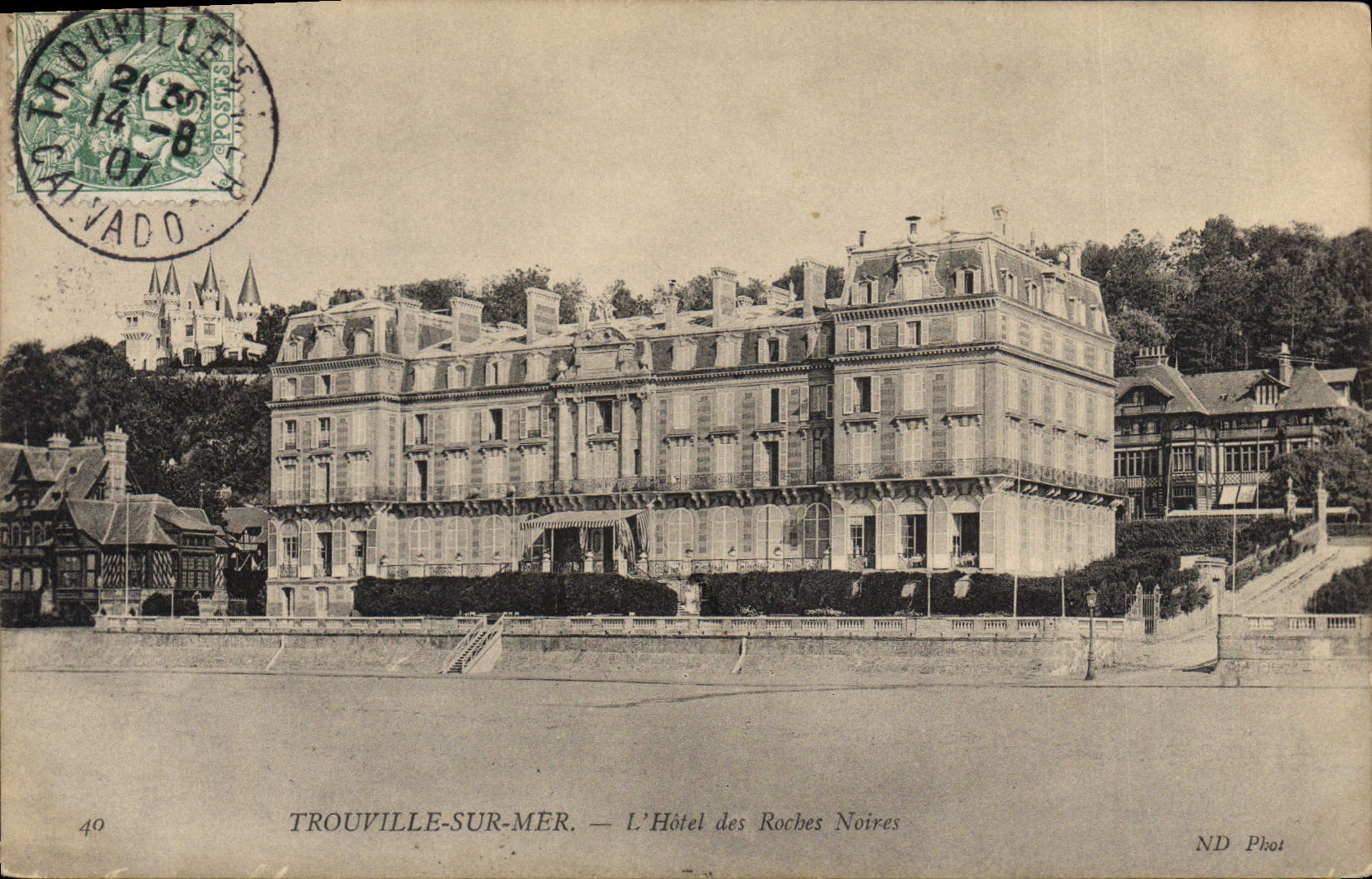 CPA Trouville Sur Mer I'Hotel Des Roches Noires