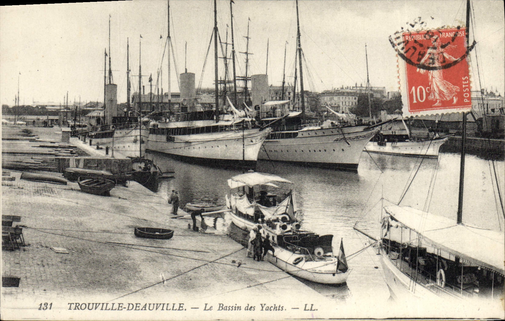 CPA Trouville Deauville Le Bassin Des Yachts