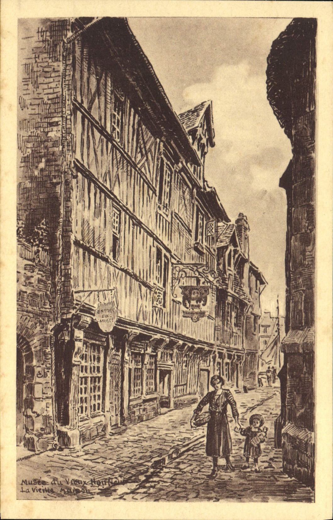 CPA Honfleur Musee Du Vieux Honfleur La Vieille Maison