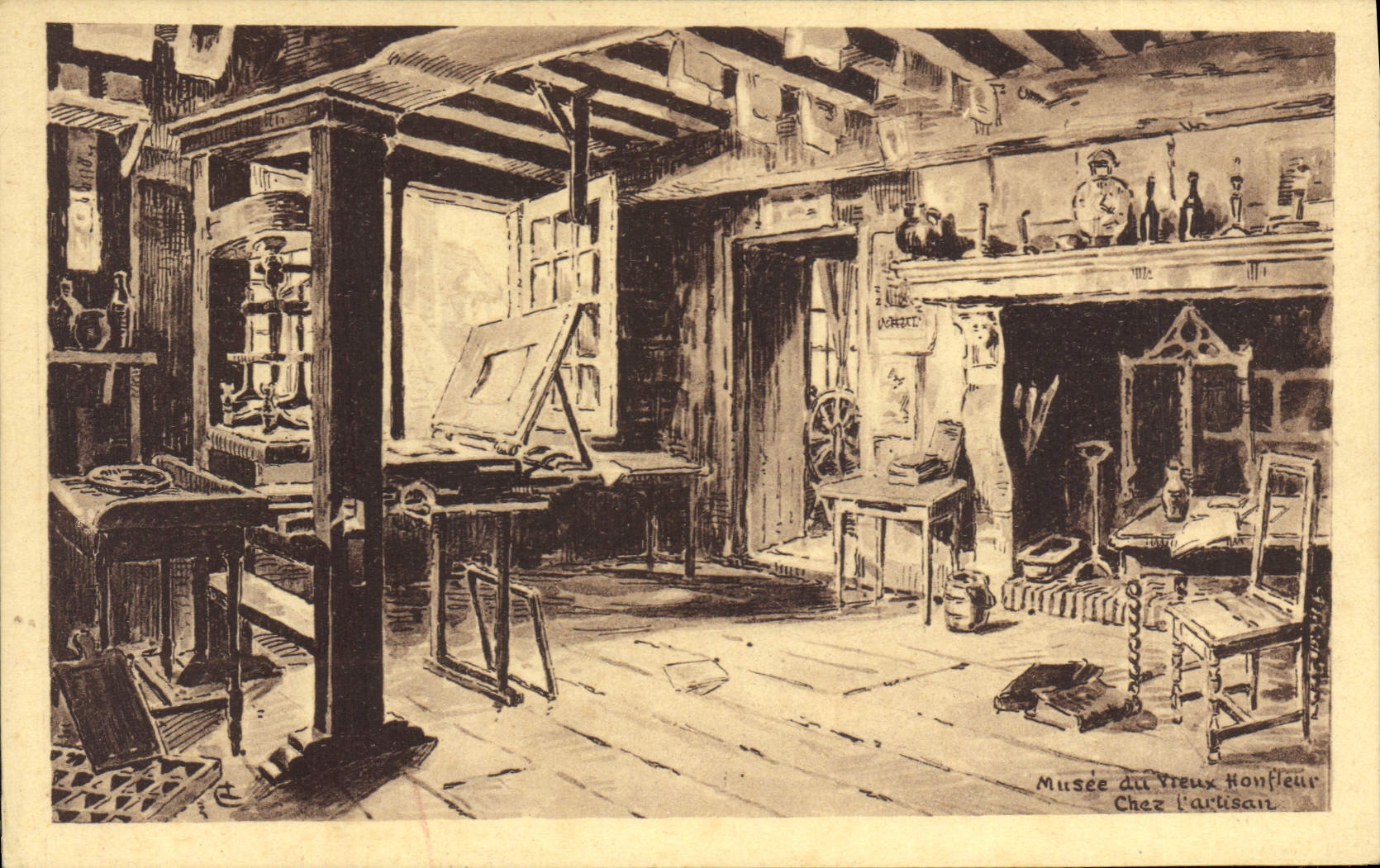 CPA Honfleur Musee Du Vieux Honfleur Chez I'Artisan