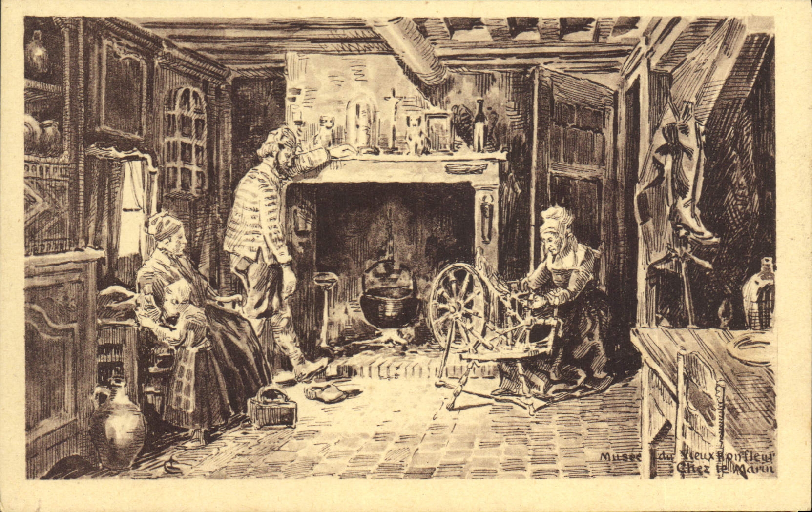 CPA Honfleur Musee Du Vieux Honfleur Chez Le Marin