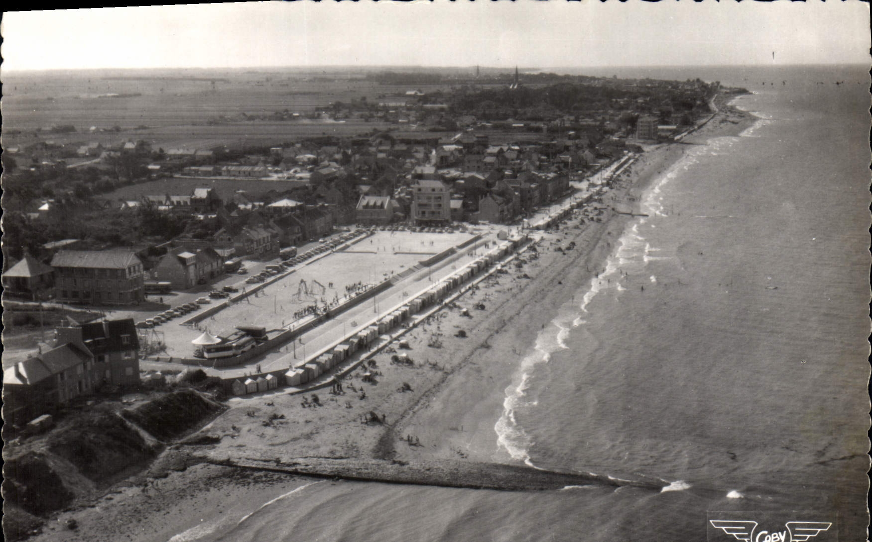CPSM Langrune Sur Mer Vue D'Ensemble Et La Plage