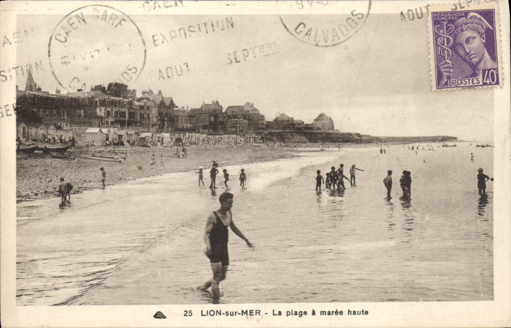 CPA Lion Sur Mer La Plage A Maree Haute