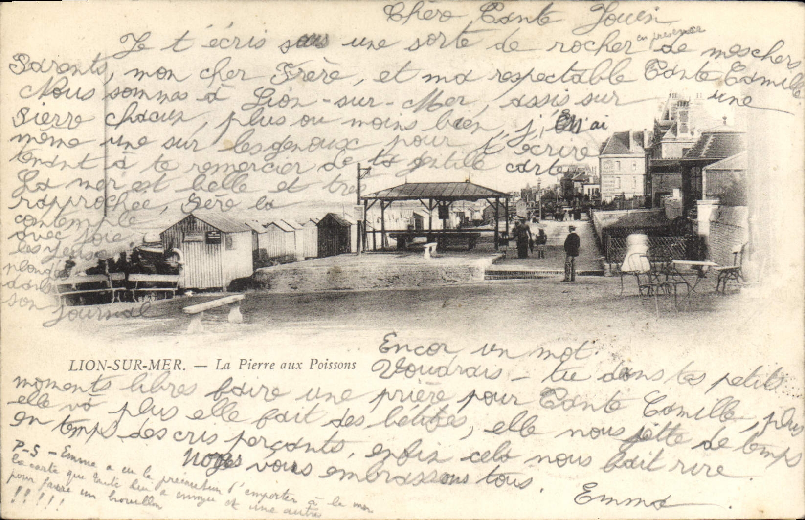 CPA Lion Sur Mer La Pierre Aux Poissons