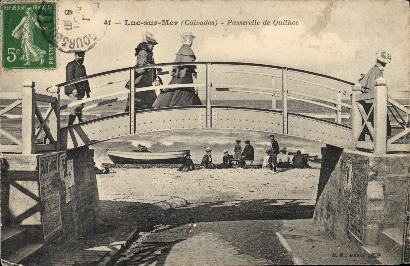 CPA Luc Sur Mer Passerelle De Quilhoc