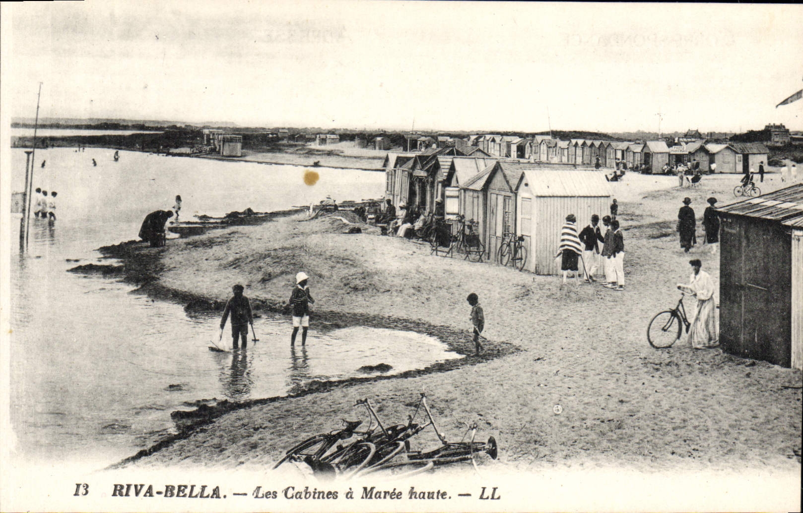 CPA Riva Bella Les Cabines A Maree Haute
