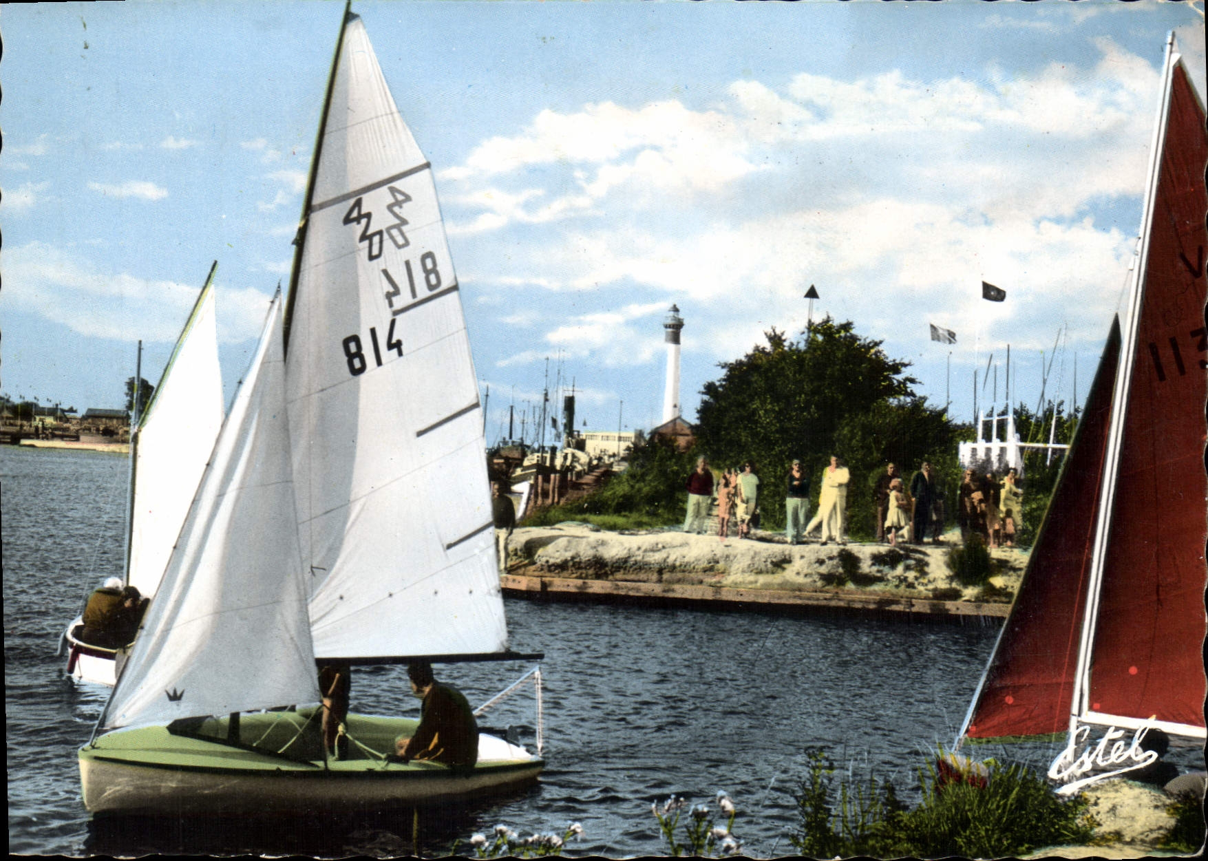 CPSM Ouisreham Riva Bella Le Canal Et I'Entree Du Port De Plaisance