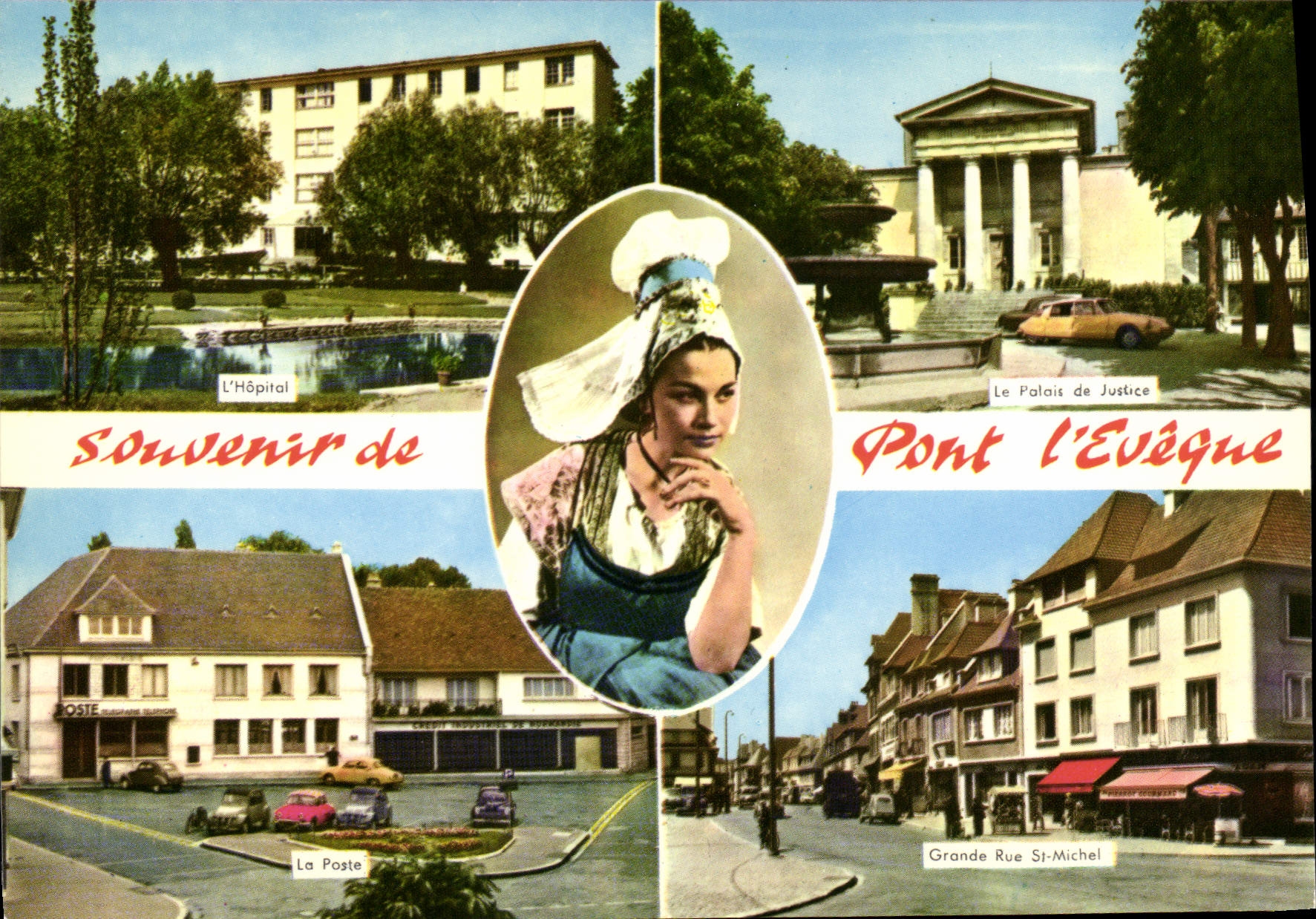 CPSM Pont L'Eveque hopital poste grande rue palais de justice