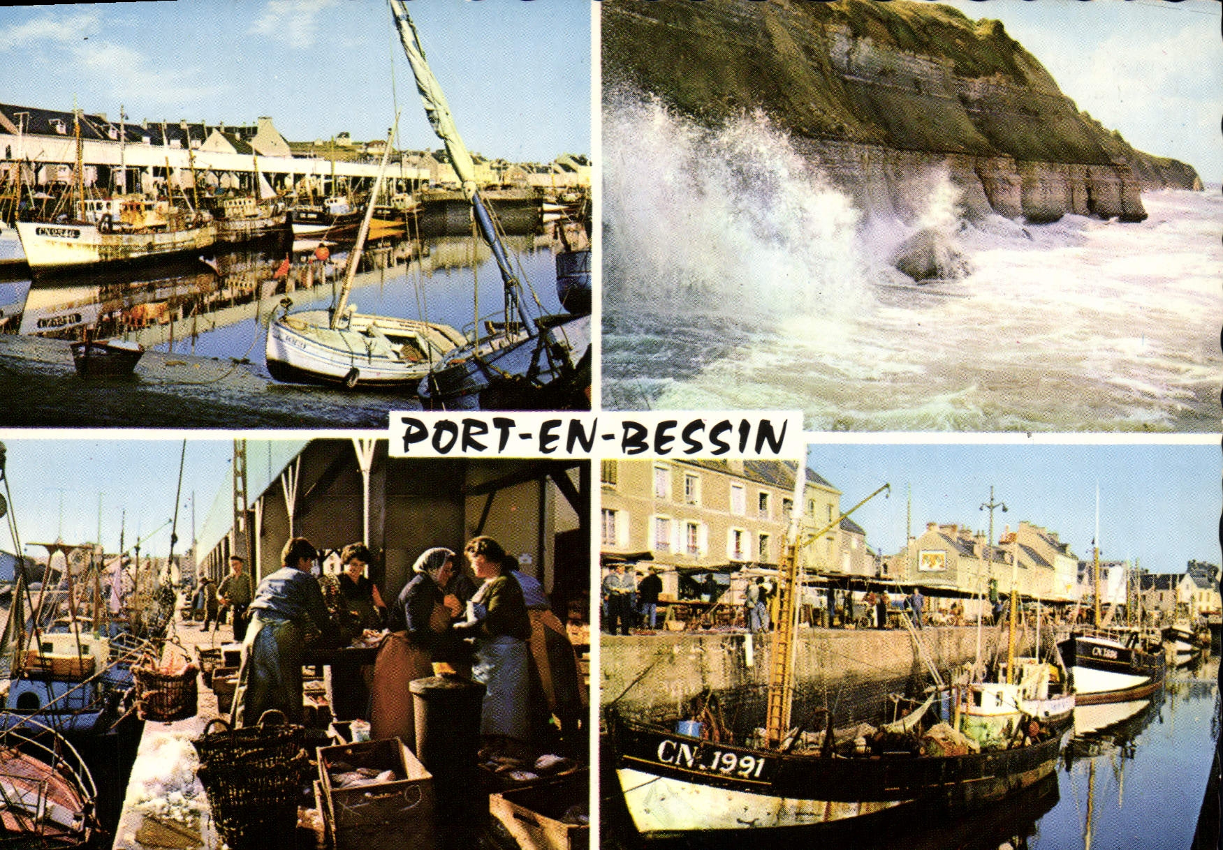 CPSM Port En Bessin Les Bateaux De Peche triage du poisson
