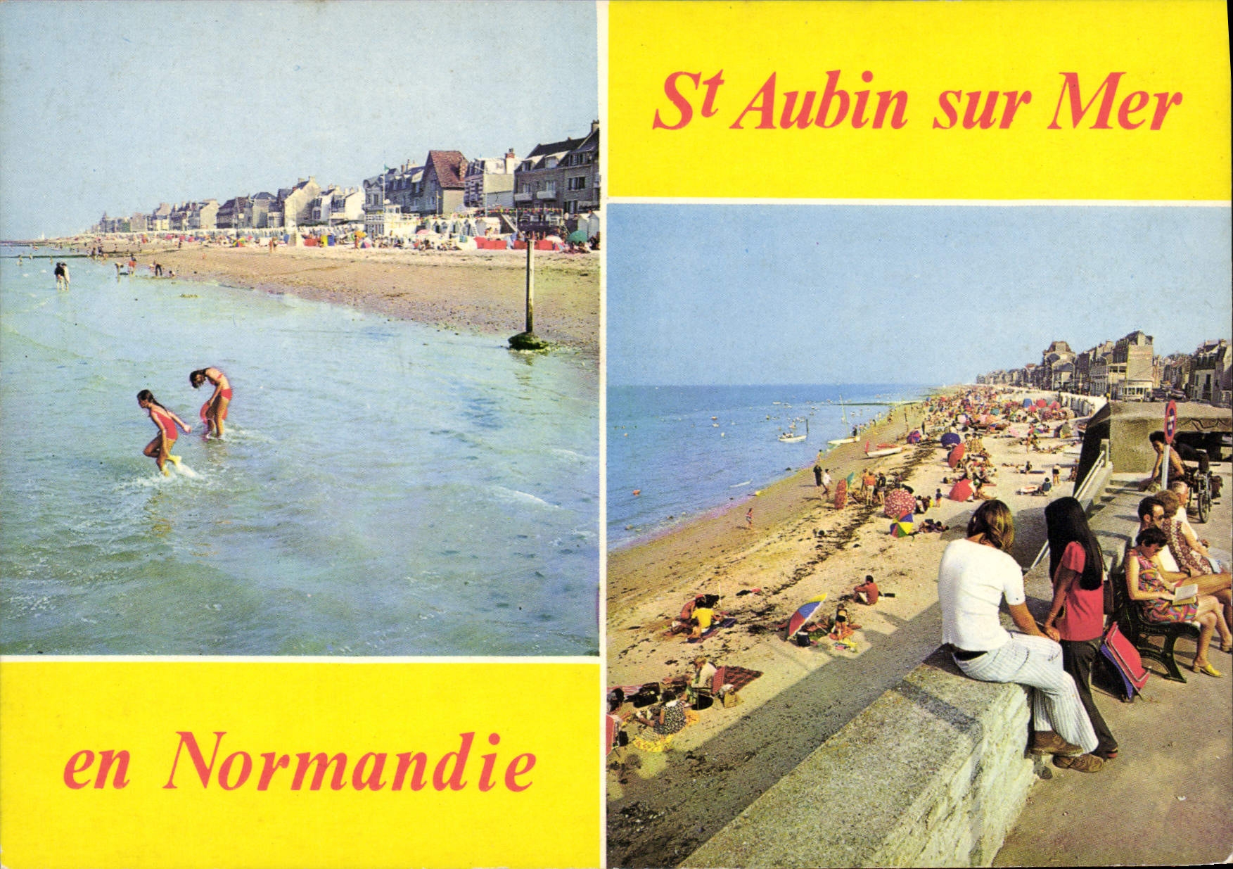 CPSM Saint Aubin Sur Mer En Normandie les jeux et la plage