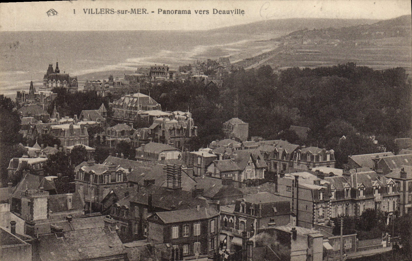 CPA Villers Sur Mer Panorama Vers Deauville