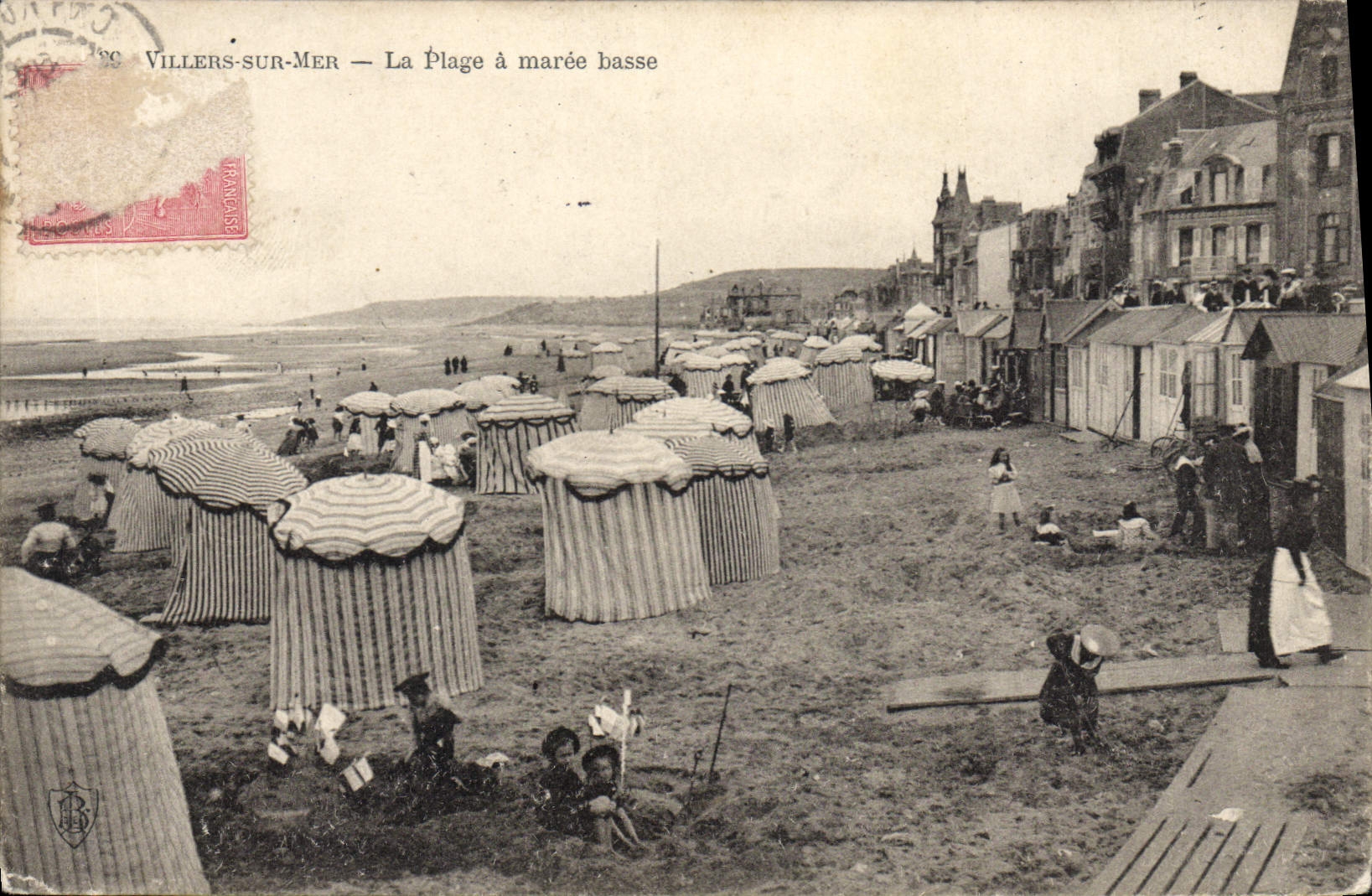 CPA Villers Sur Mer La Plage A Maree Basse