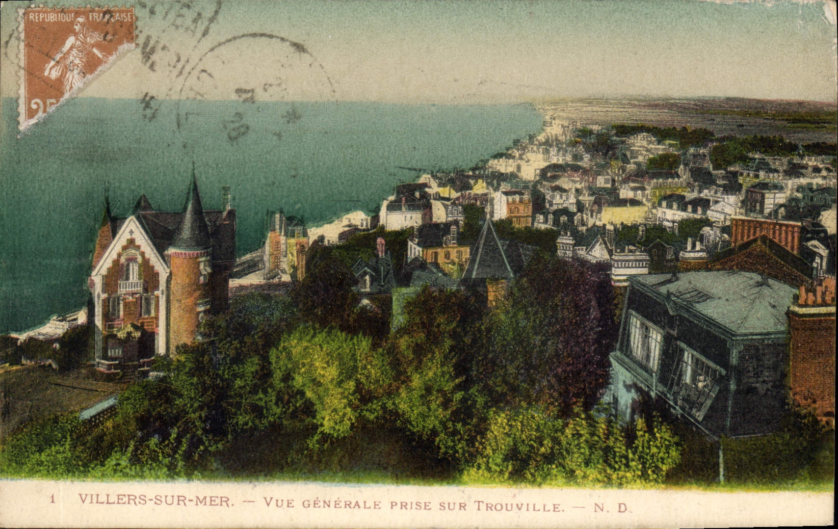 CPA Villers Sur Mer Vue Generale Prise Sur Trouville