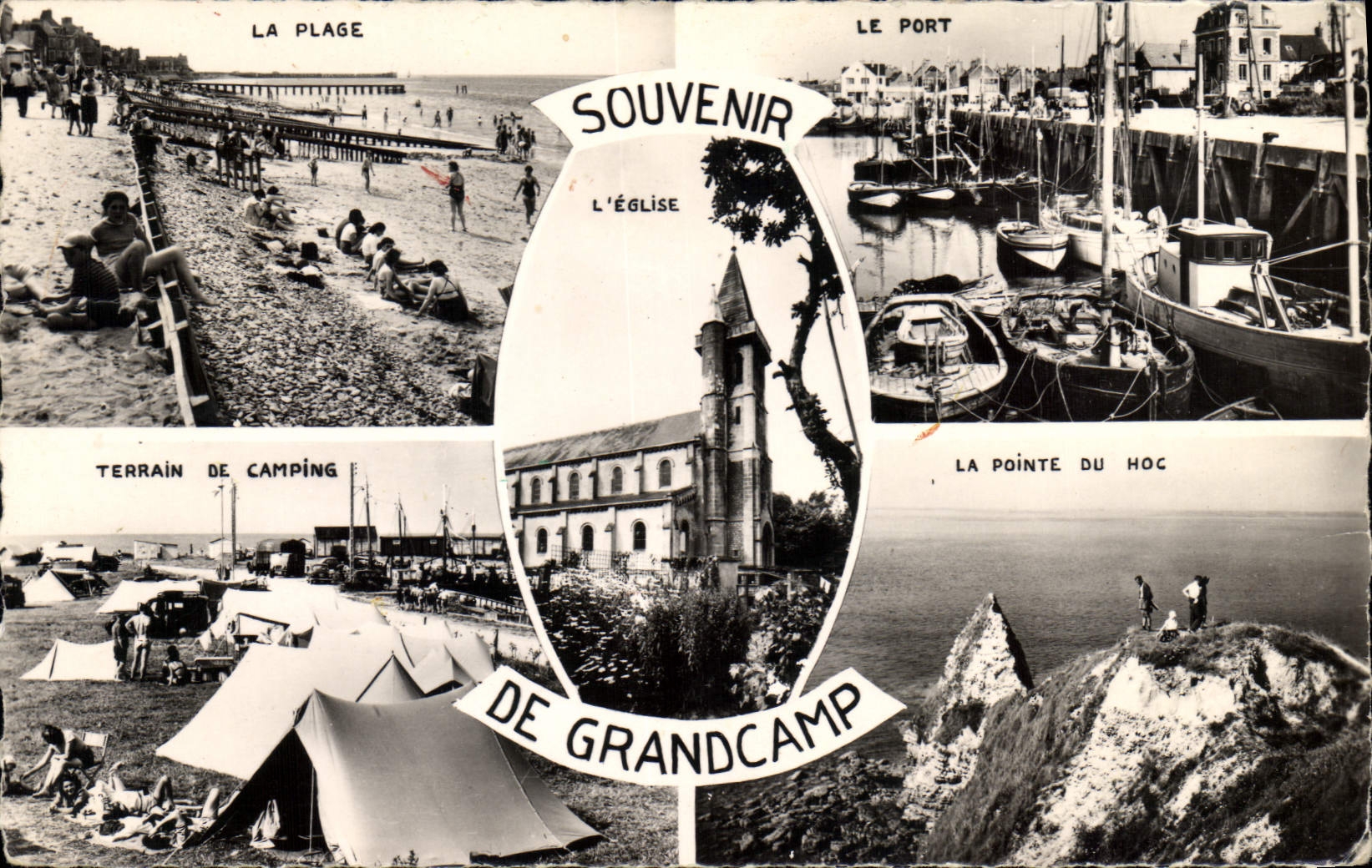 CPA Grandcamp plage camping port Hoc