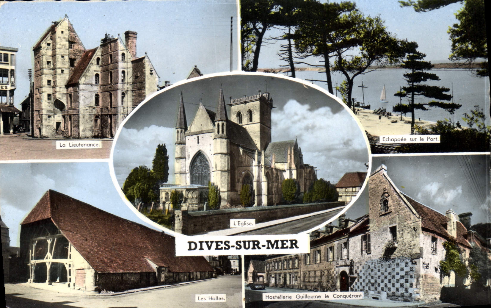 CPA Dives Sur Mer halles hostellerie guillaume le conquerant