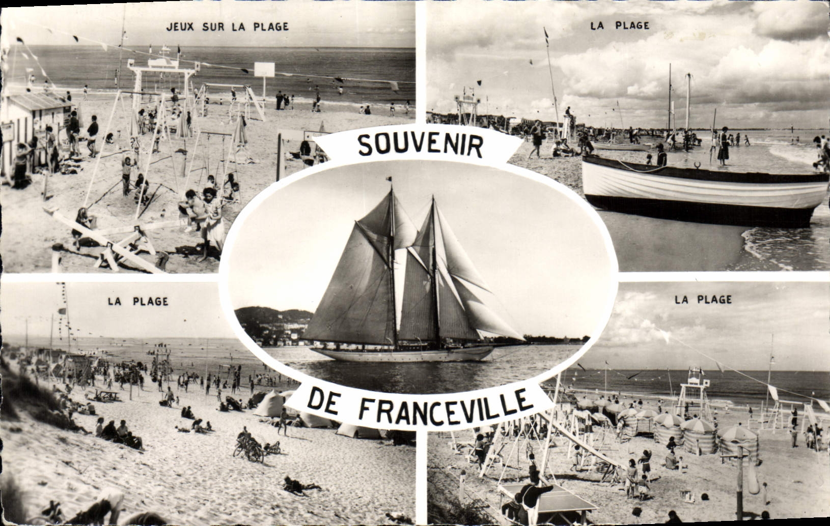 CPA Souvenir De Franceville plage