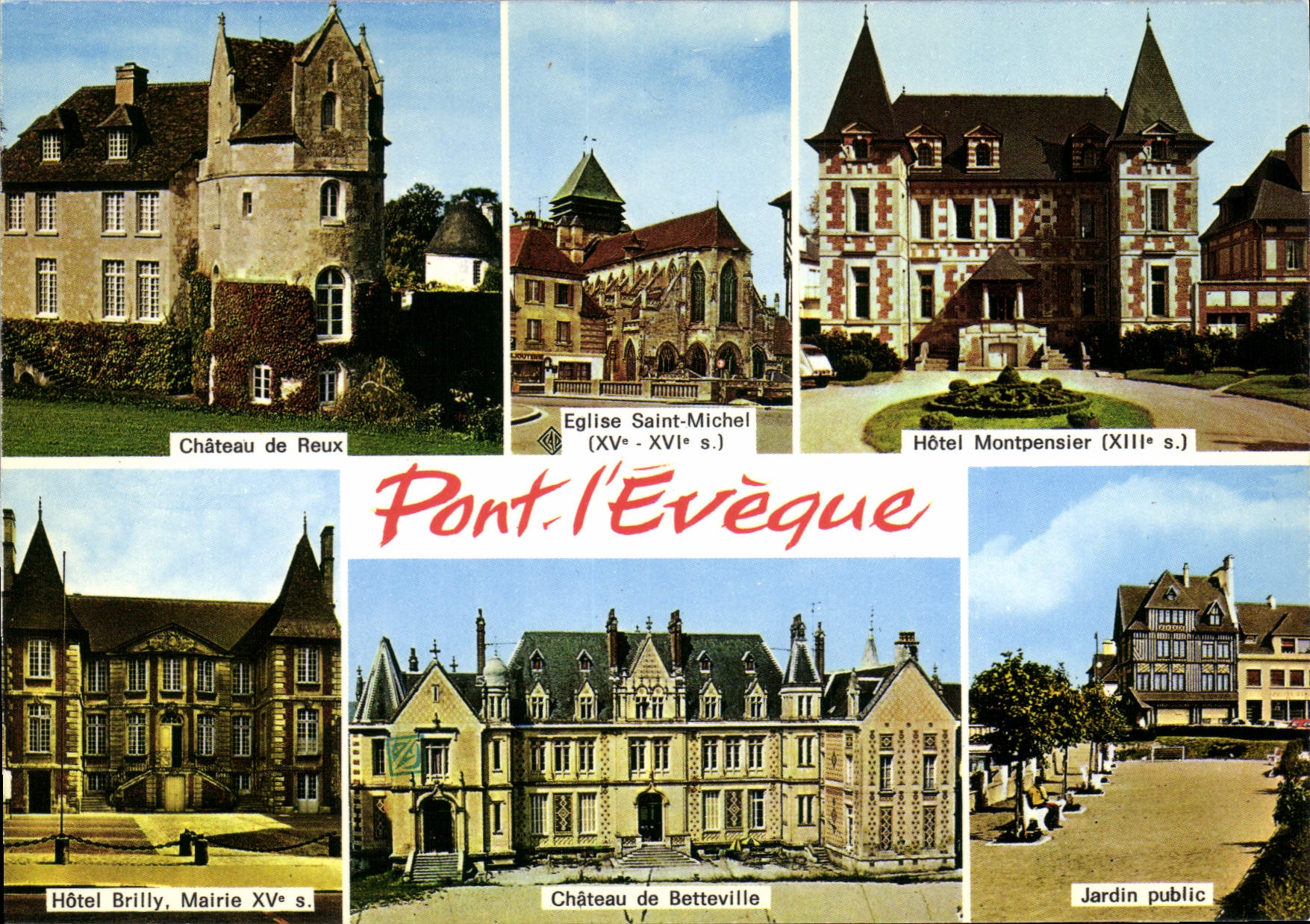 CPSM Pont L'Eveque château de reux hotel brilly château de betteville hotel montpensier