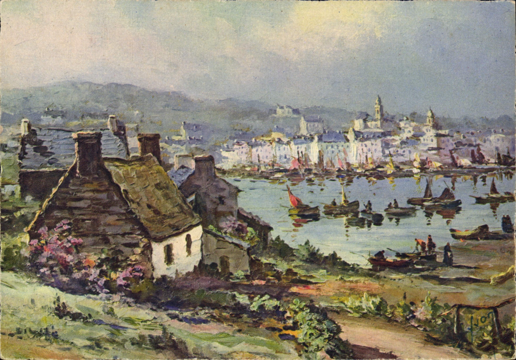 CPSM Audierne Vue Generale Du Port