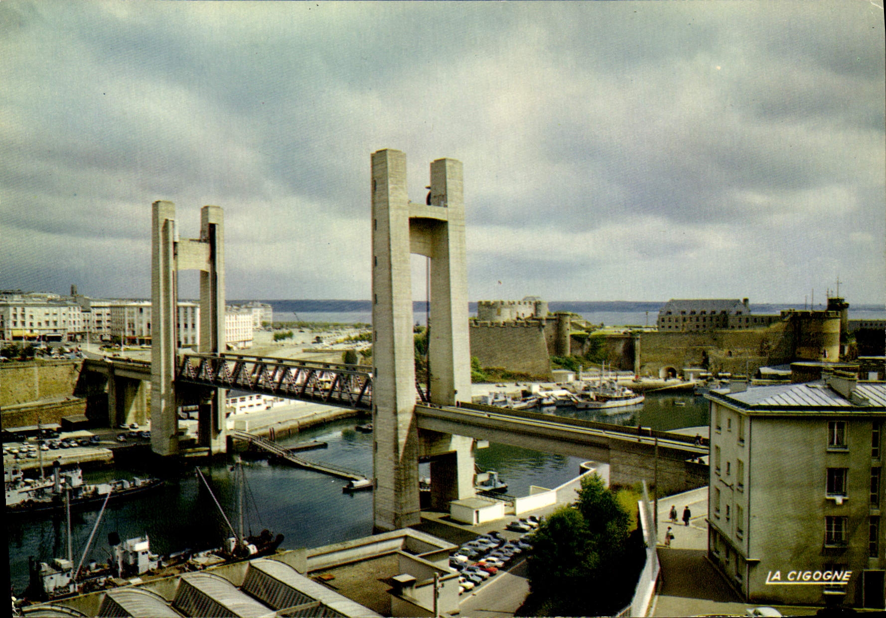 CPSM Brest Pont De Recouvrance Et Le Château