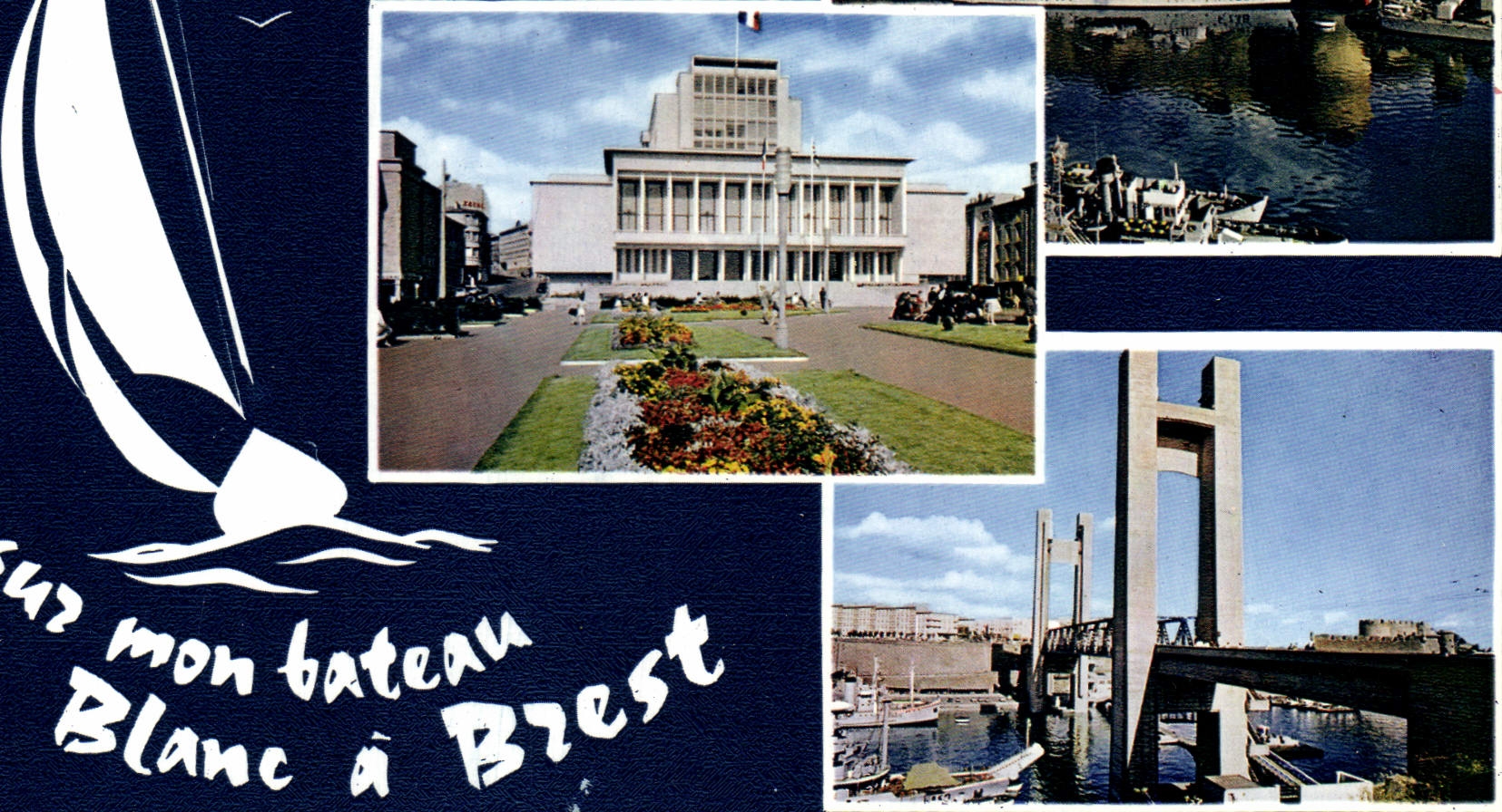 CPSM Brest La Penfeld Chateau Prefecture Maritime hotel de ville