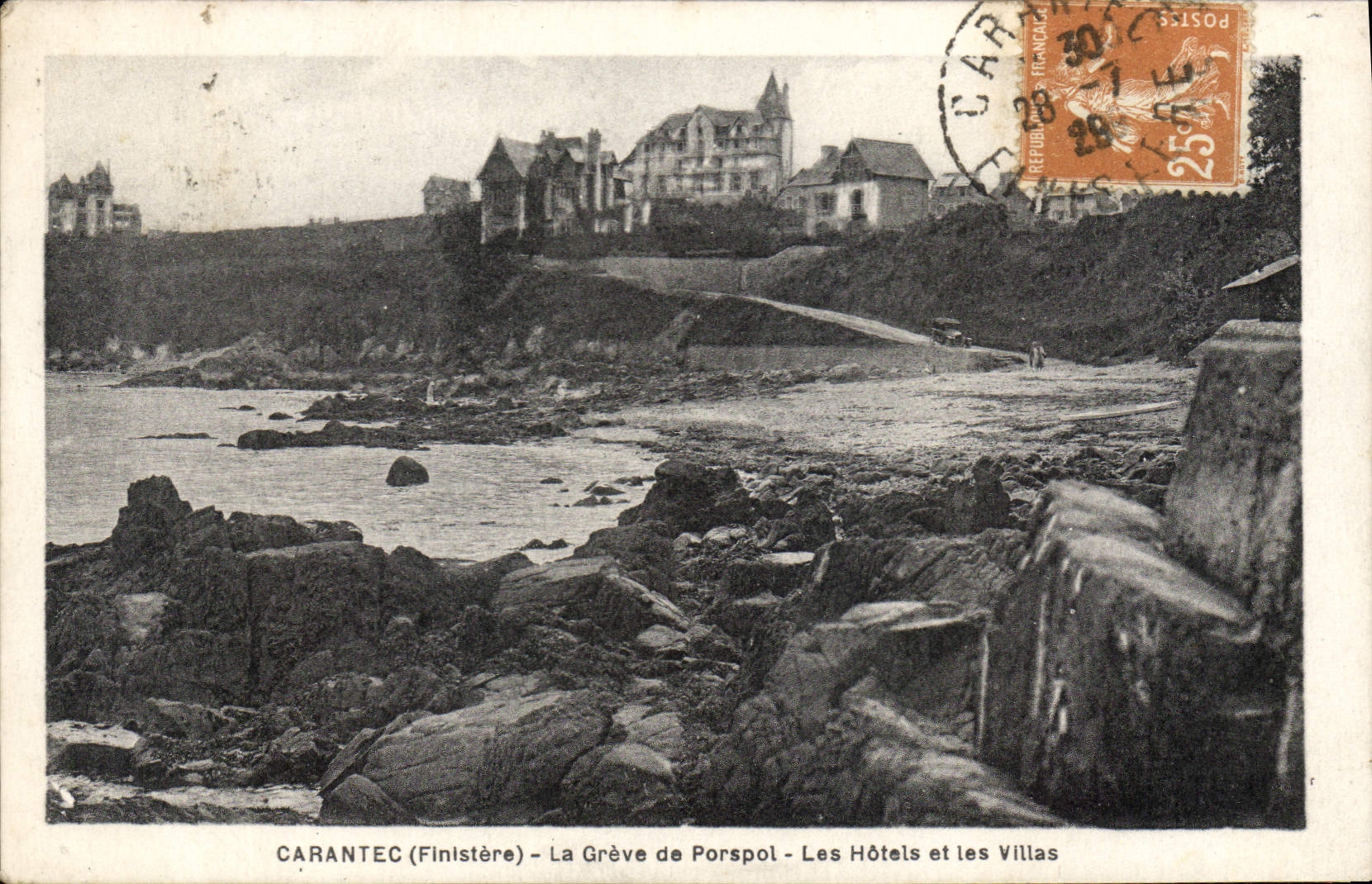 CPA Carantec La Greve De Porspol Les Hotels Et Les Villas