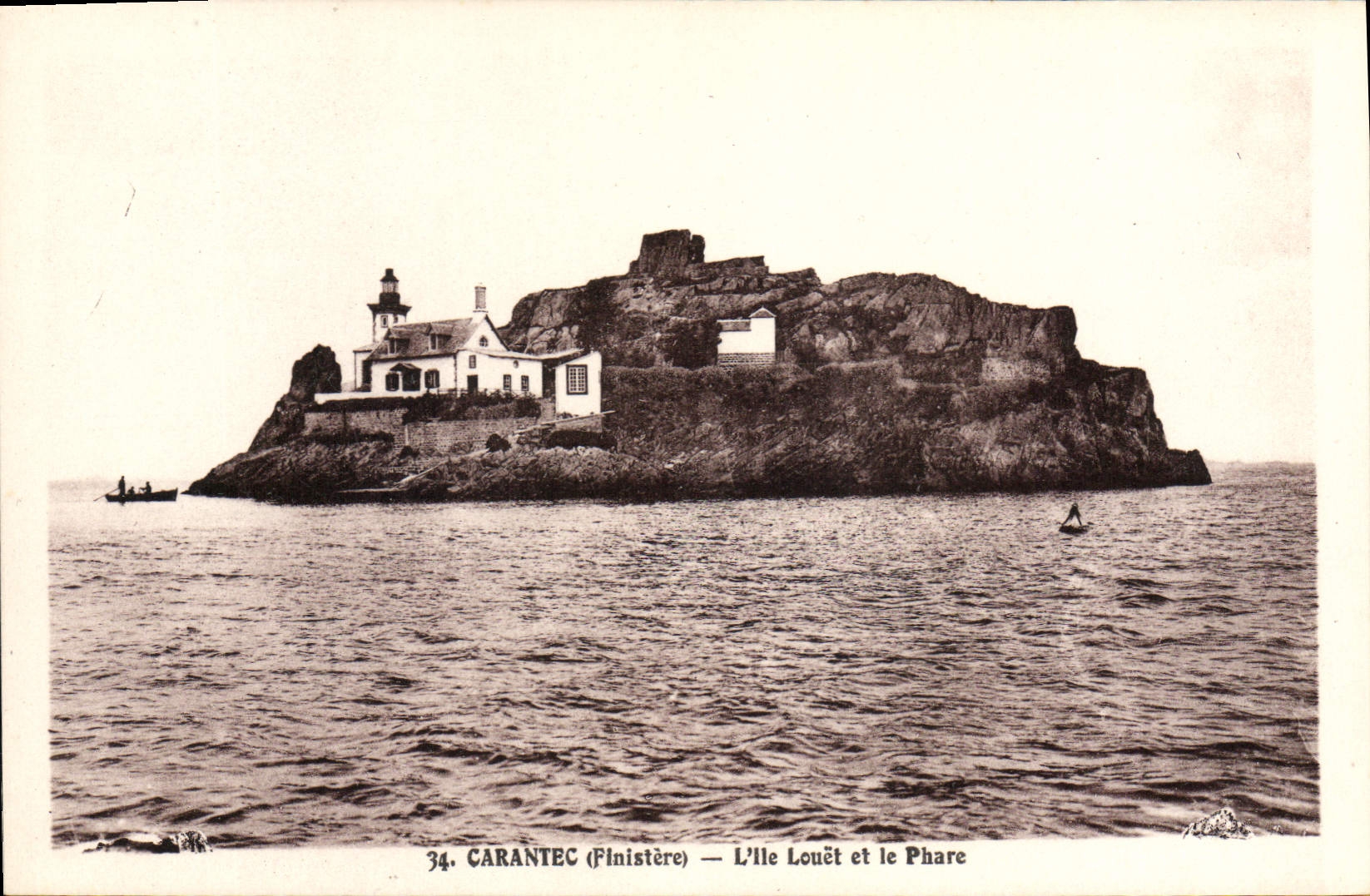 CPA Carantec L'Ile Louet Et Le Phare