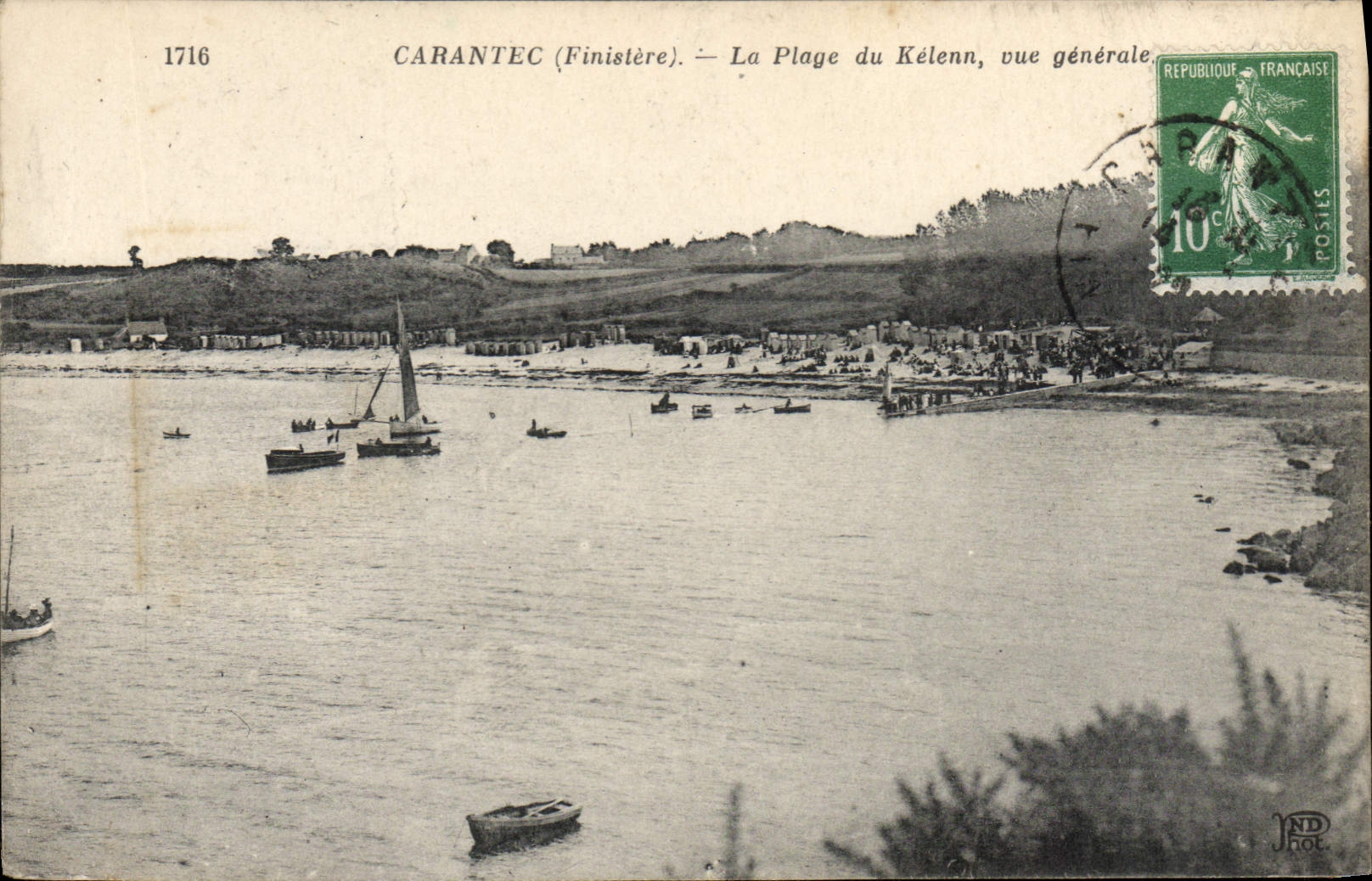 CPA Carantec La Plage Du Kelenn Vue Generale
