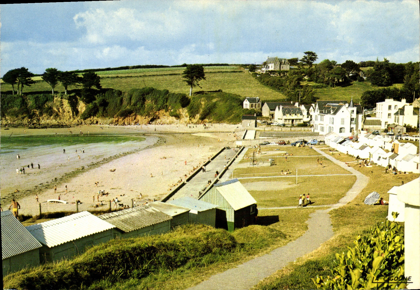 CPSM Douarnenez plage du ris