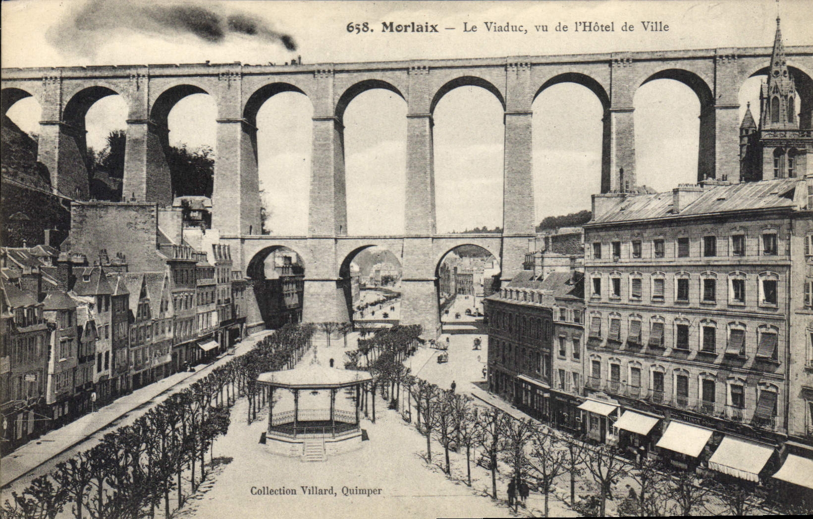CPA Morlaix Le Viaduc Vu De I'Hotel De Ville