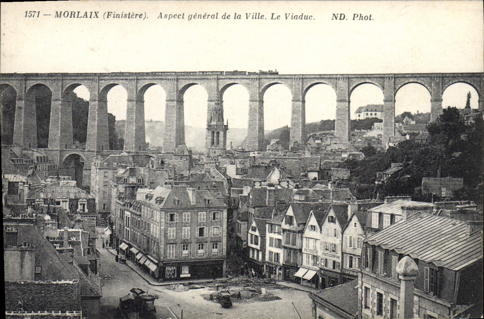 CPA Morlaix Aspect General De La Ville Le Viaduc