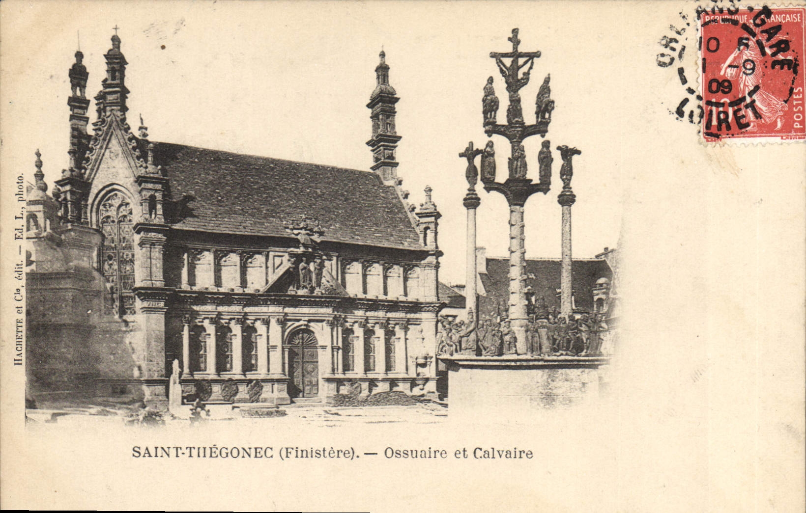 CPA Saint Thegonec Ossuaire Et Calvaire