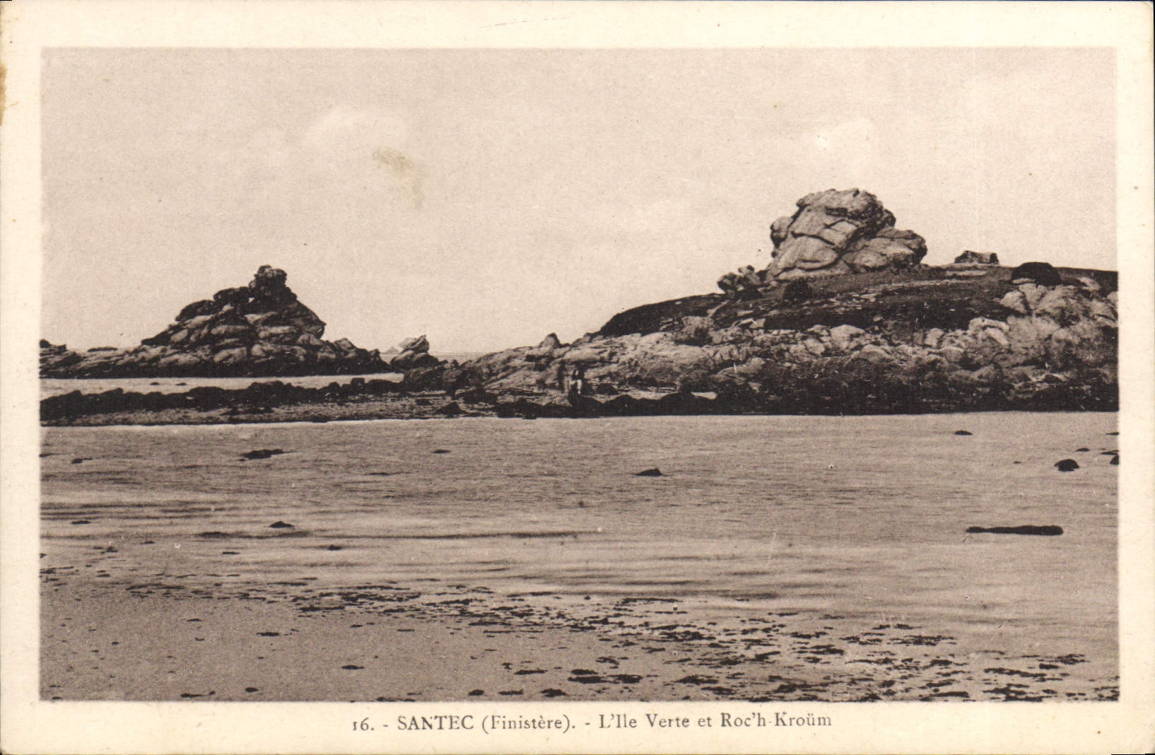 CPA Santec L'Ile Verte Et Roch Kroum