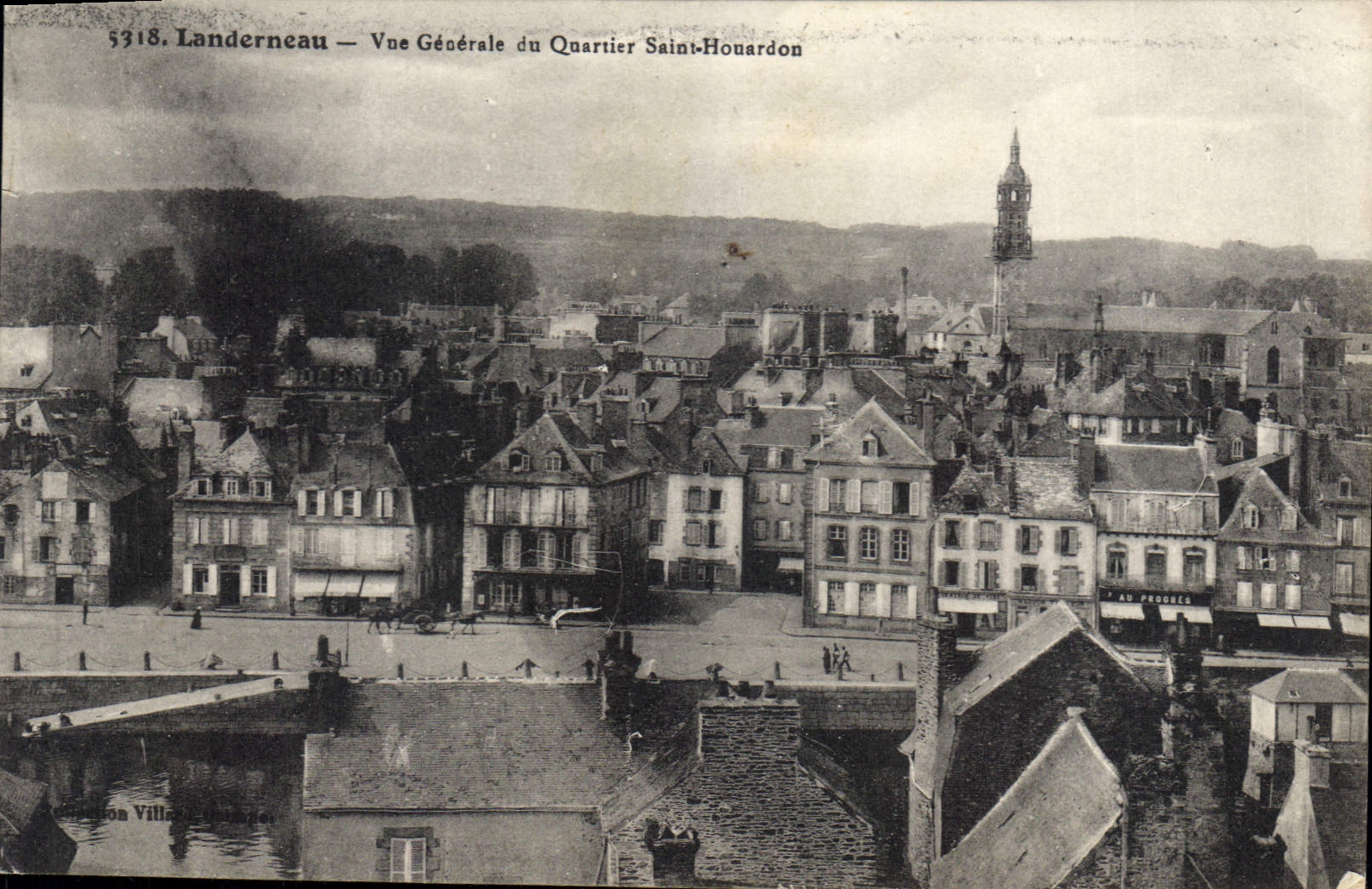 CPA Landerneau Vue Generale Du Quartier Saint Houardon